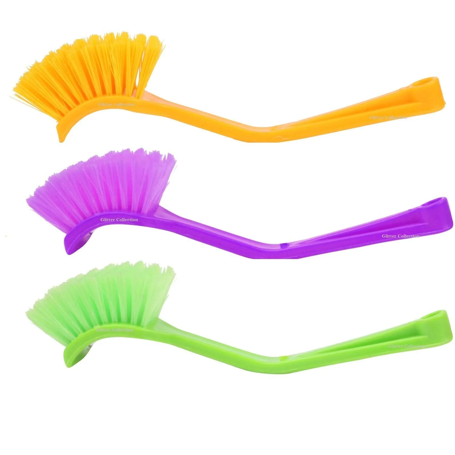 1375 Plastic Wash Basin / Toilet Seat Cleaning Brush (Multicolour)