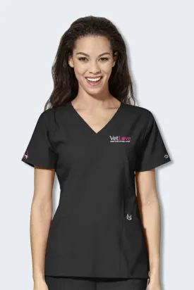 6155 VETLOVE WonderWink W123 Womens Stylized V-neck Top