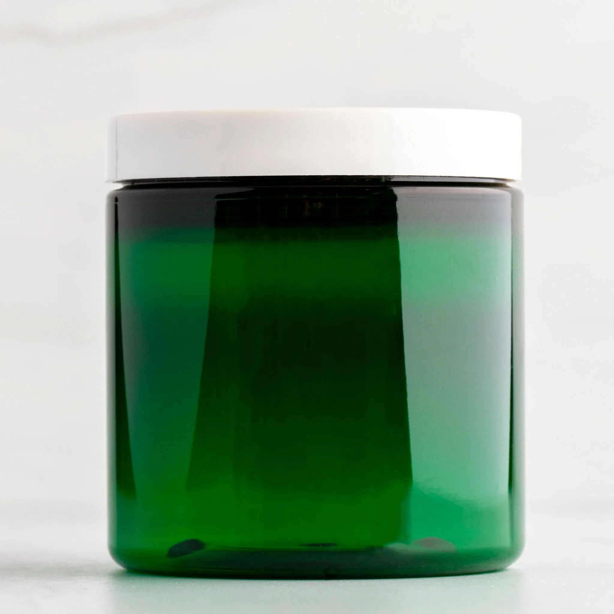 8 oz Green Straight Sided Jar with 70-400 Neck