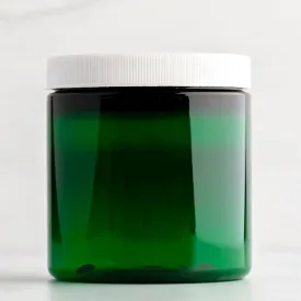 8 oz Green Straight Sided Jar with 70-400 Neck