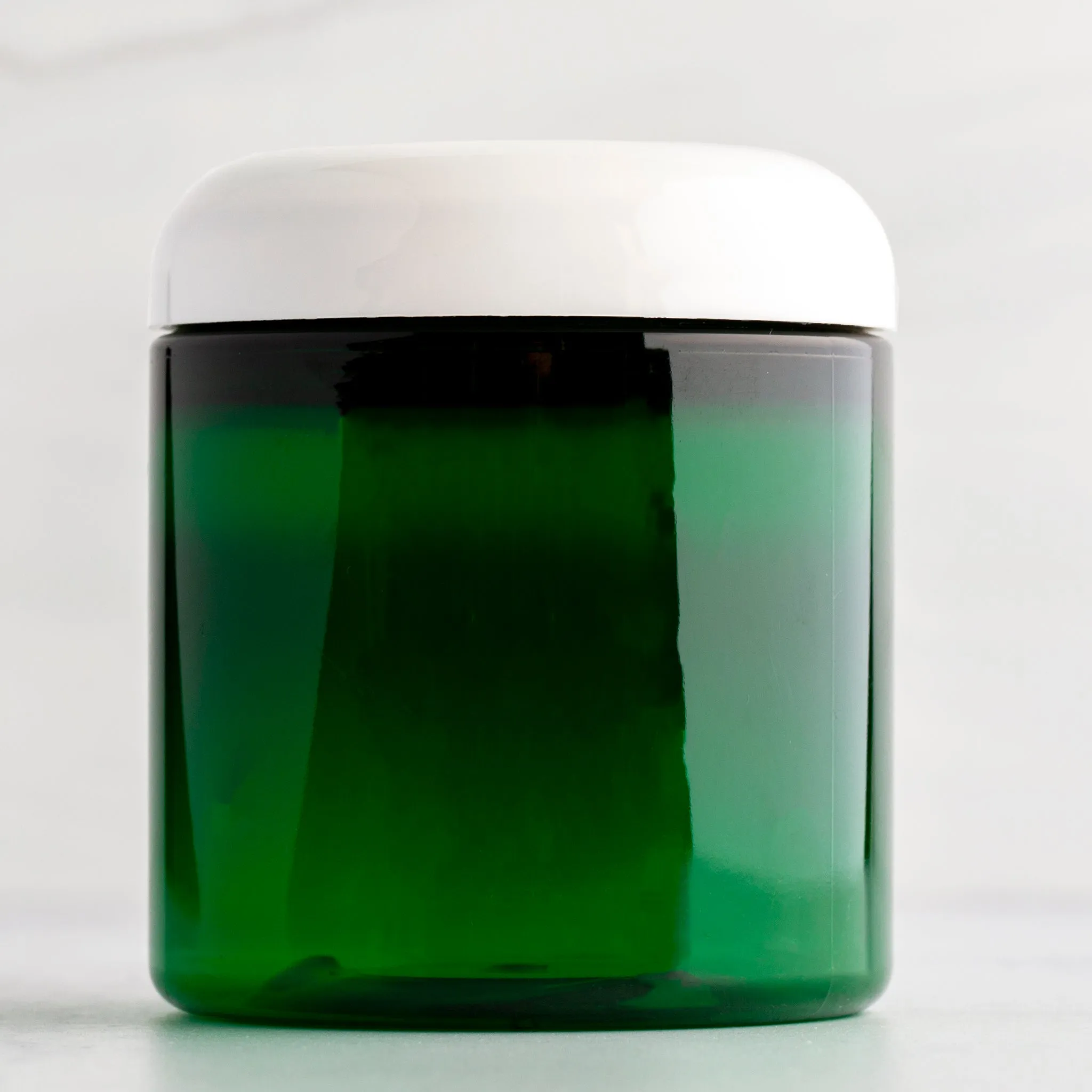 8 oz Green Straight Sided Jar with 70-400 Neck