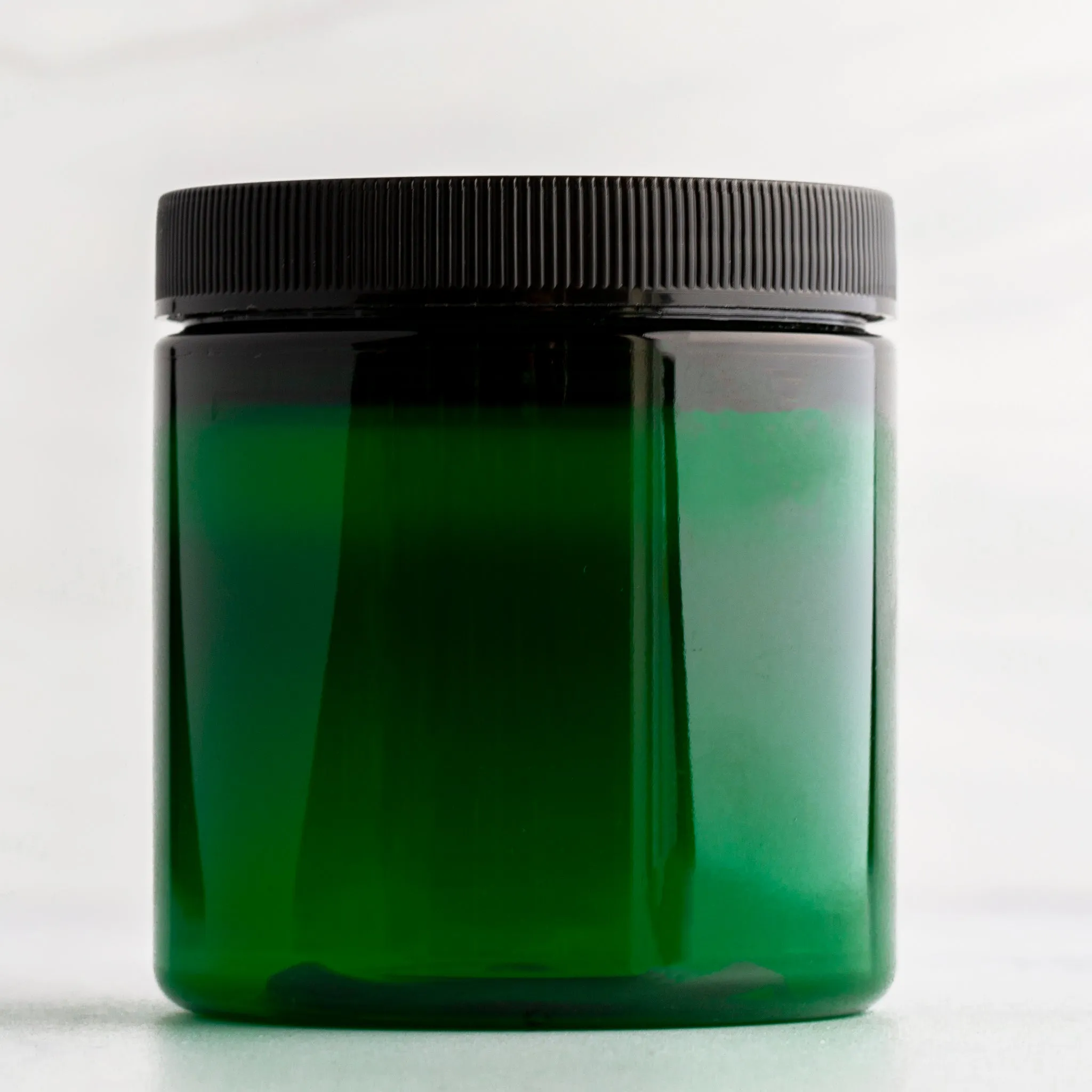 8 oz Green Straight Sided Jar with 70-400 Neck