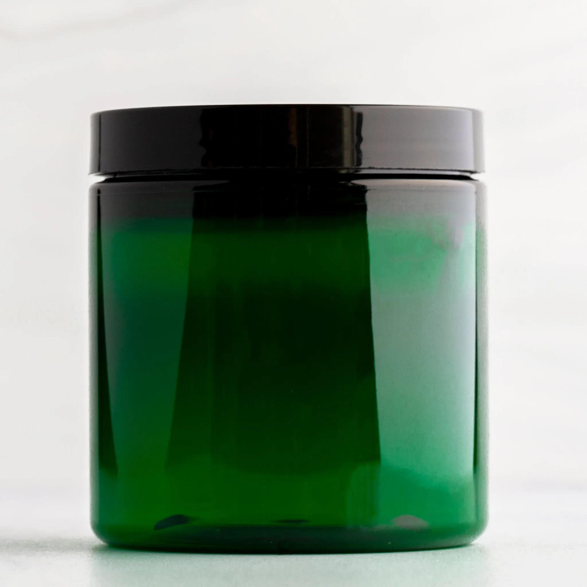 8 oz Green Straight Sided Jar with 70-400 Neck