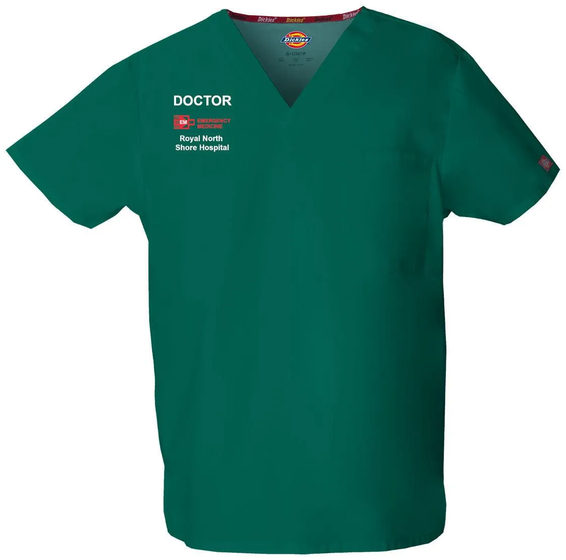 83706 Dickies RNSH Emergency Classic Unisex V-Neck Scrub Top