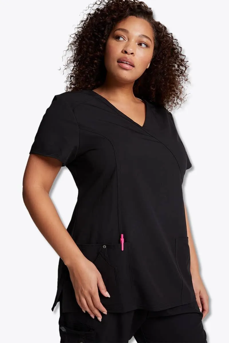 85956 Dickies Xtreme Stretch Women's Mock Wrap Top