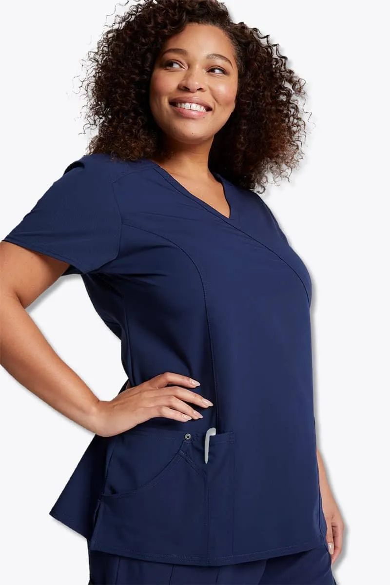 85956 Dickies Xtreme Stretch Women's Mock Wrap Top