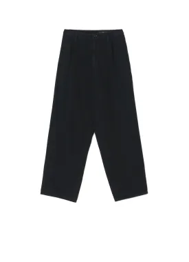 8oz BLACK DENIM SINGLE PLEATED PANTS