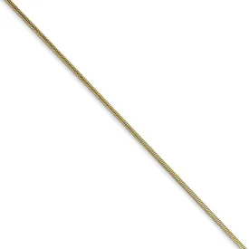 .90mm, 10 Karat Yellow Gold, Round Snake Chain - 24 inch