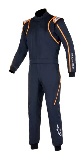 ALPINESTARS 3355020_1241_56 GP RACE v2 Racing suit, FIA 8856-2018, black/white/orange fluo, Size 56