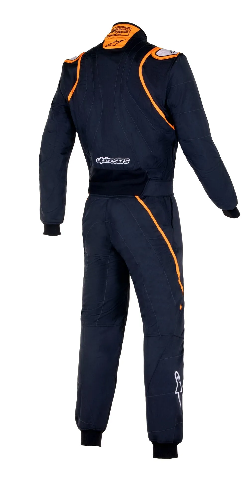 ALPINESTARS 3355020_1241_56 GP RACE v2 Racing suit, FIA 8856-2018, black/white/orange fluo, Size 56