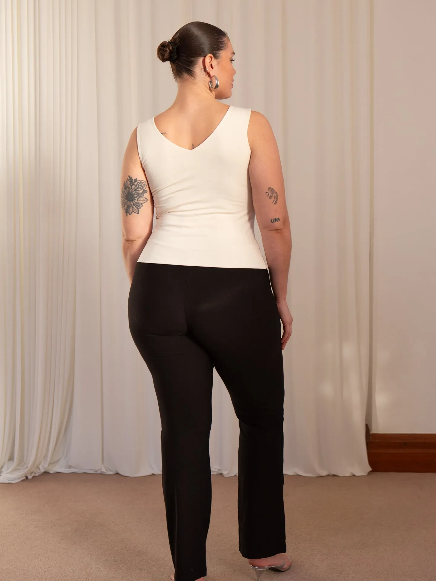 Bamboo Trousers with V-Front