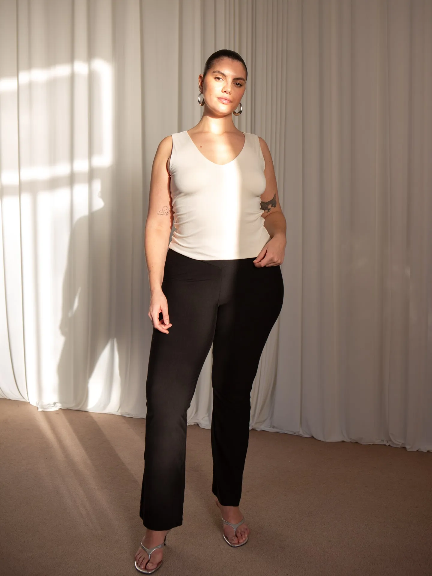 Bamboo Trousers with V-Front