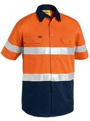 Bisley Workwear 3m Taped Cool Lightweight Hi Vis Shirt Short Sleeve BS1896