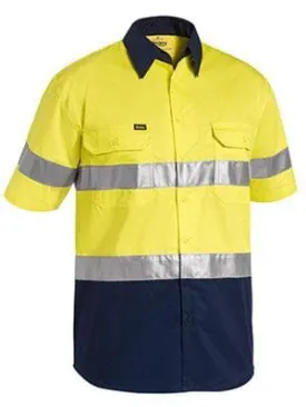Bisley Workwear 3m Taped Cool Lightweight Hi Vis Shirt Short Sleeve BS1896
