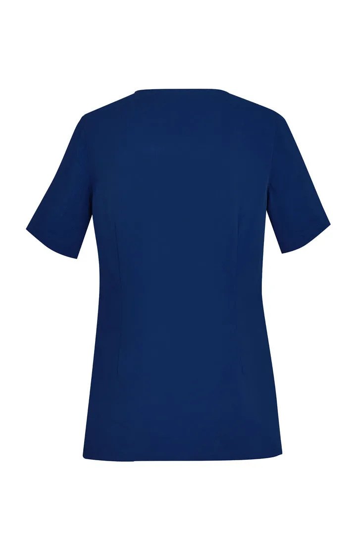 Biz Care Womens Avery  Round Neck Scrub Top (CST942LS)