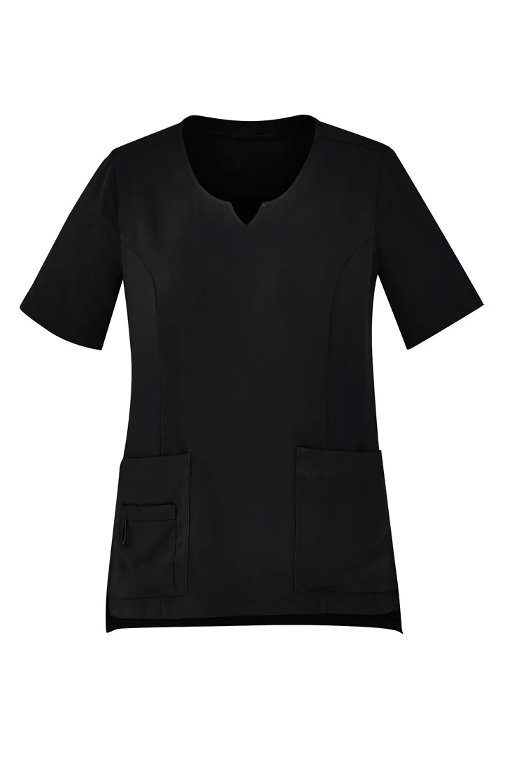 Biz Care Womens Avery  Round Neck Scrub Top (CST942LS)