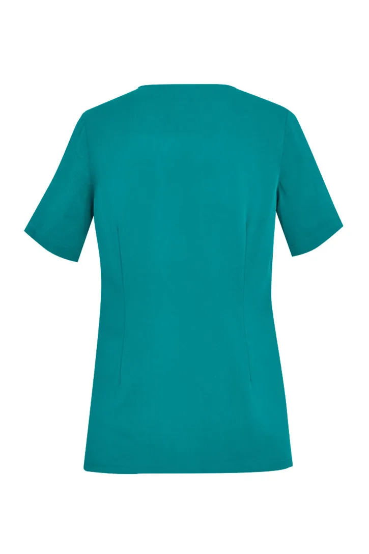 Biz Care Womens Avery  Round Neck Scrub Top (CST942LS)