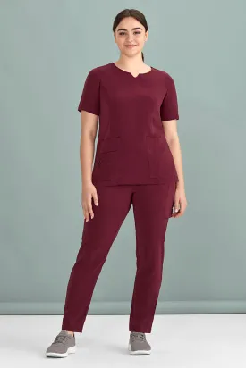 Biz Care Womens Avery  Round Neck Scrub Top (CST942LS)