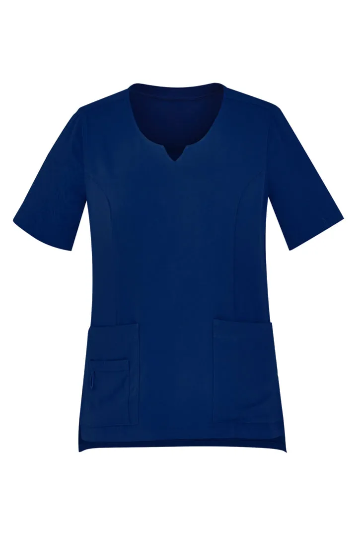 Biz Care Womens Avery  Round Neck Scrub Top (CST942LS)