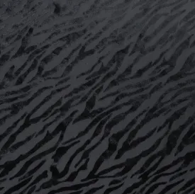 Burnout Stretch Velvet - Black Zebra