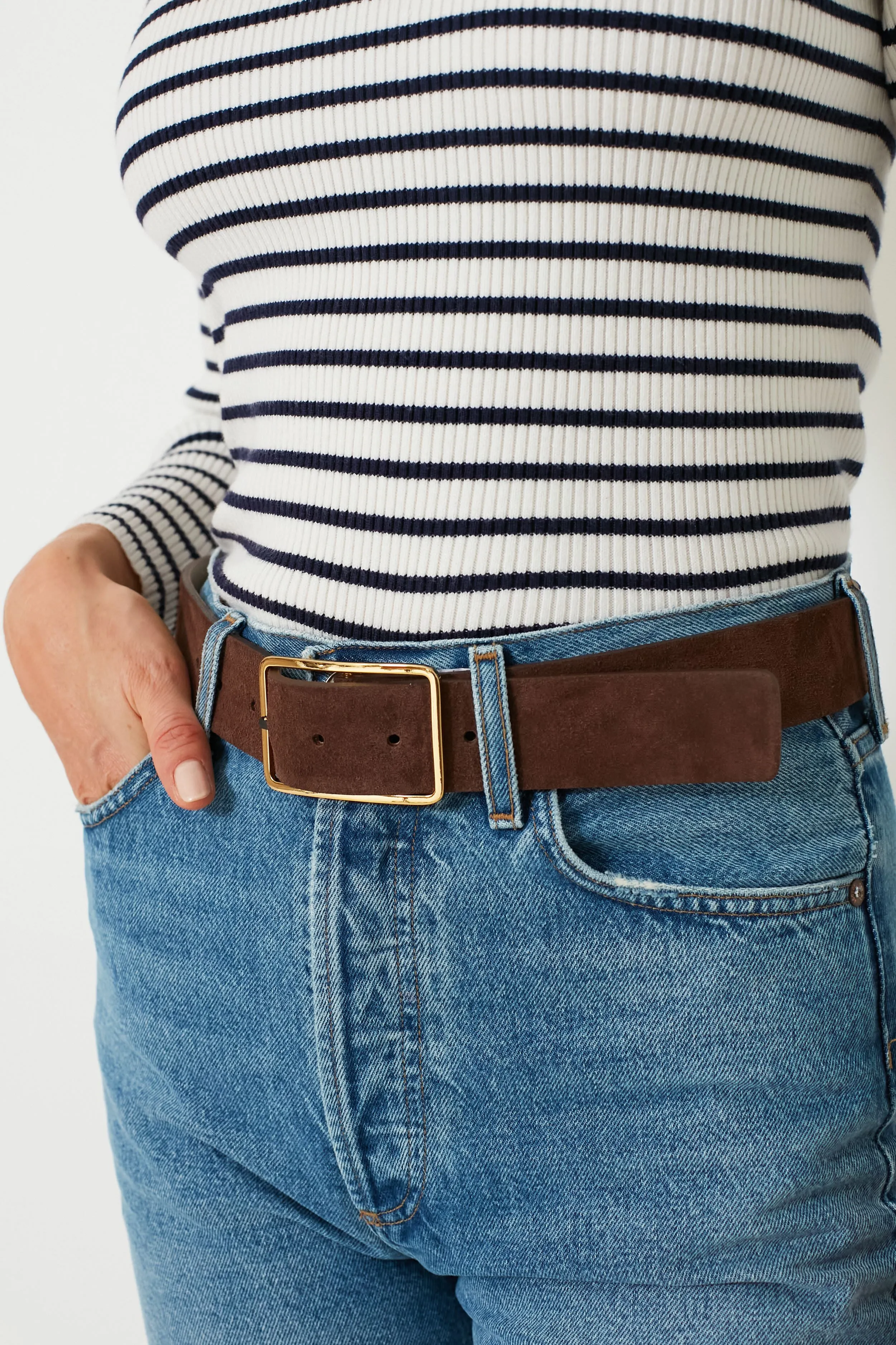Chocolate Suede Milla Belt