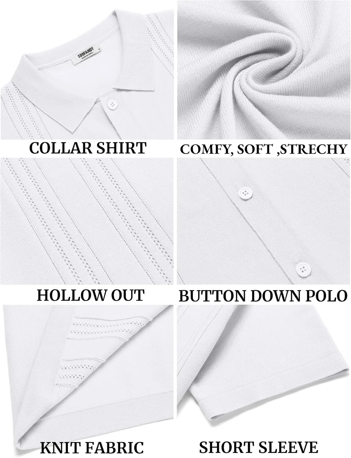 COOFANDY Men Casual Button Down Shirts Short Sleeve Summer Beach Shirt Fashion Camp Tops