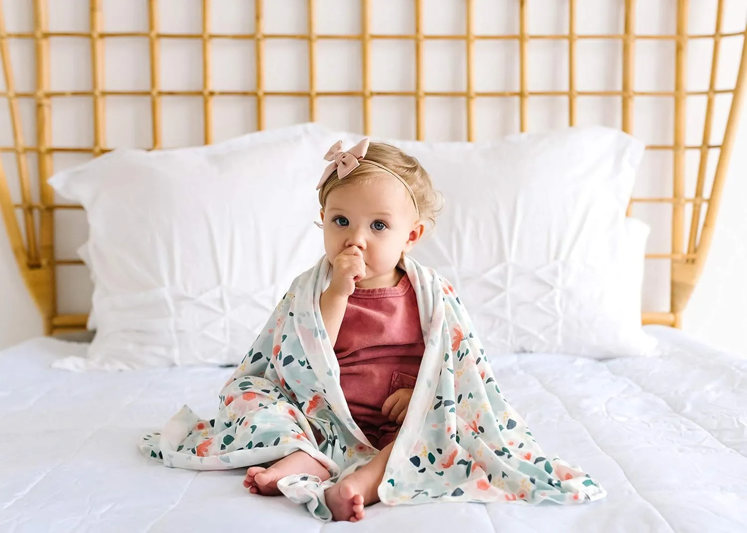 Copper Pearl Knit Swaddle Blanket - Leilani