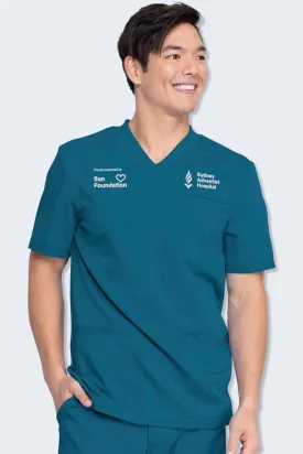 DK845 SAH Dickies Balance Men's V-Neck Top Caribbean Blue