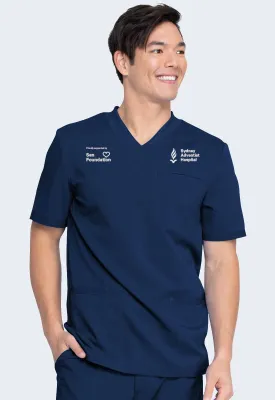 DK845 SAH Dickies Balance Men's V-Neck Top Navy