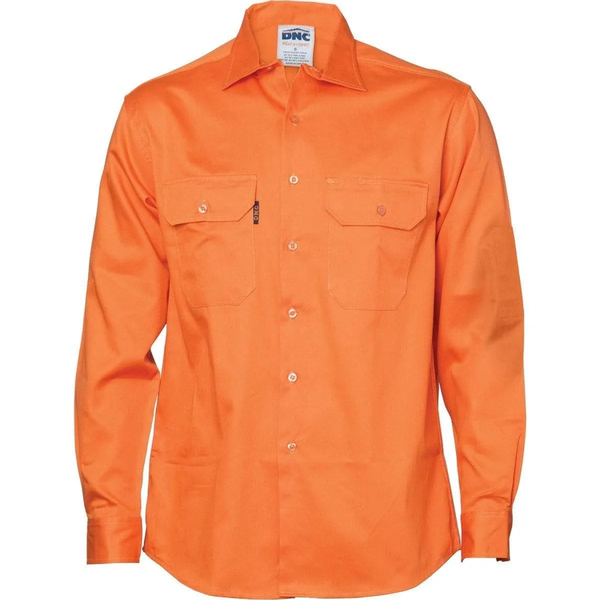 Dnc Workwear Cool-breeze Cotton Long Sleeve Work Shirt - 3208