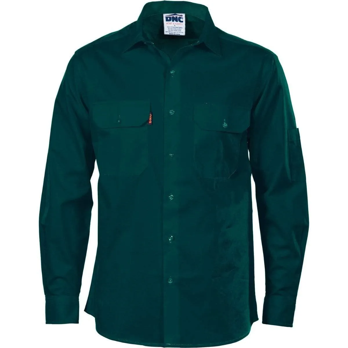 Dnc Workwear Cool-breeze Cotton Long Sleeve Work Shirt - 3208