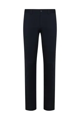 Dynamic Fit Side Pocket Low Waist Unpleated Black Dress Pants, Navy