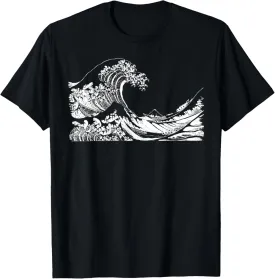 Famous Vintage Art Classic: Great Ocean Wave Special Design T-Shirt
