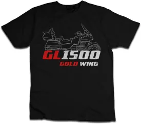 for GL 1500 Gold Wing 1988-2000 Fans, Stylish Biker T-Shirts with Motorcycle-Inspired Design