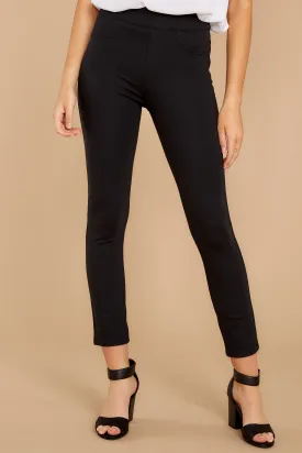 Four Pocket Skinny Ponte Pants in Black