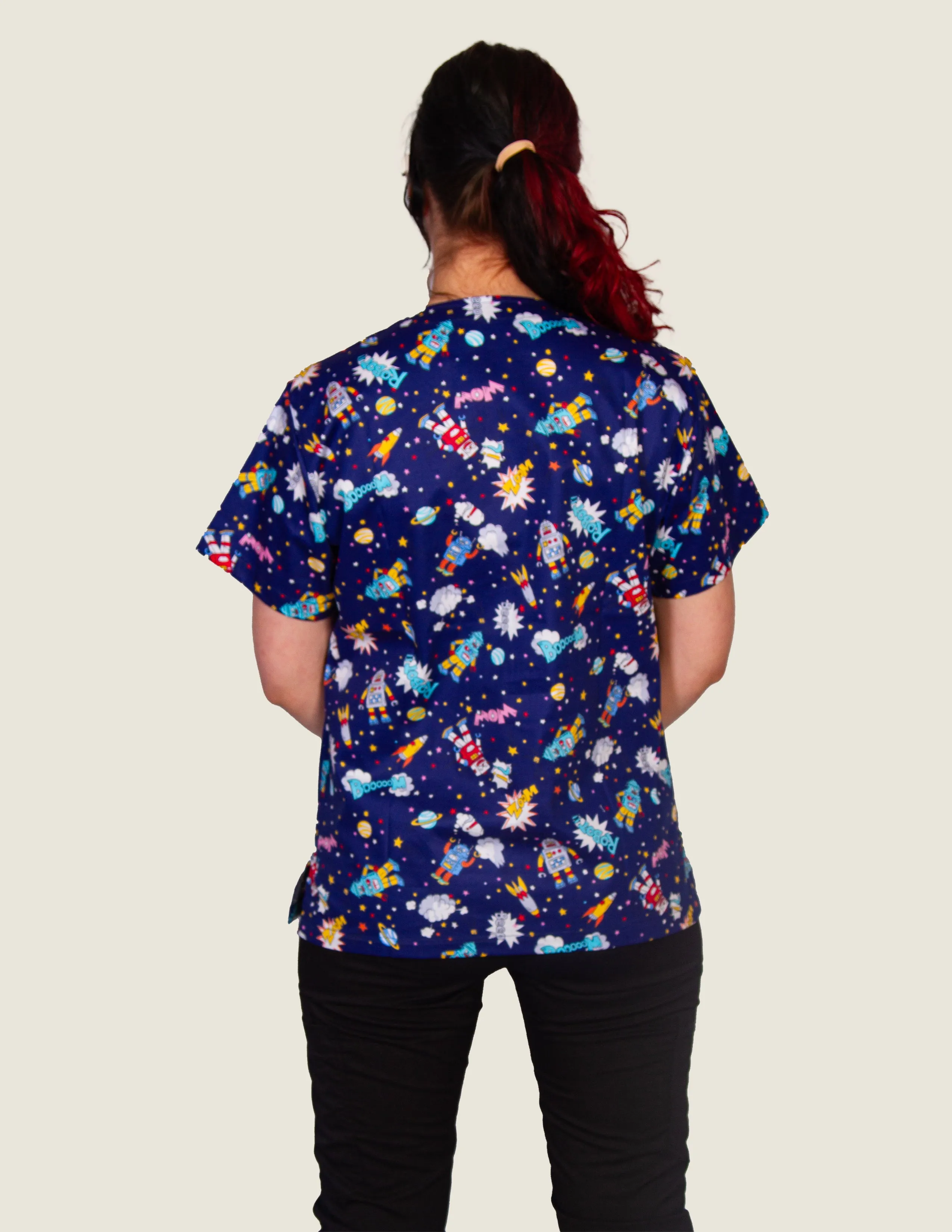 Grace Printer Scrub Top