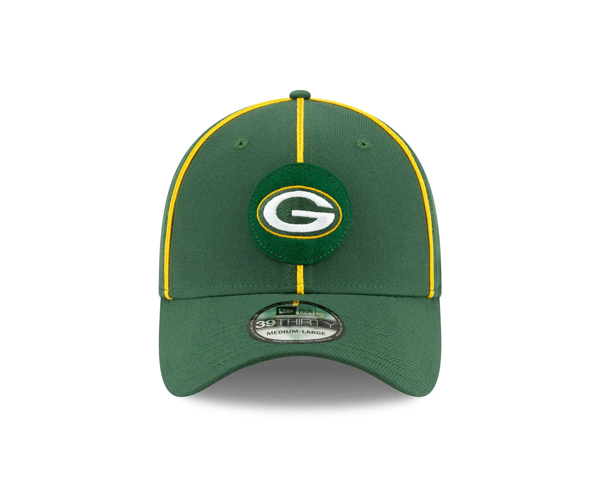 Green Bay Packers Sideline Home 39THIRTY Stretch Fit Cap, S/M