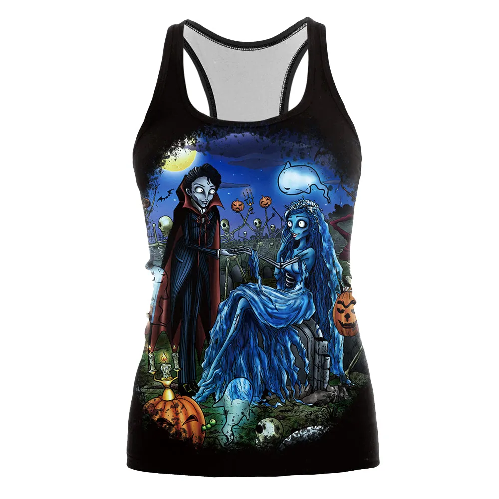 Halloween Spooky O-Neck Cami Top – Stylish & Comfortable