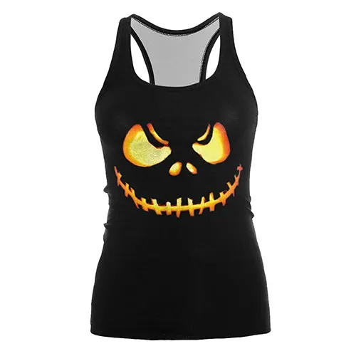 Halloween Spooky O-Neck Cami Top – Stylish & Comfortable