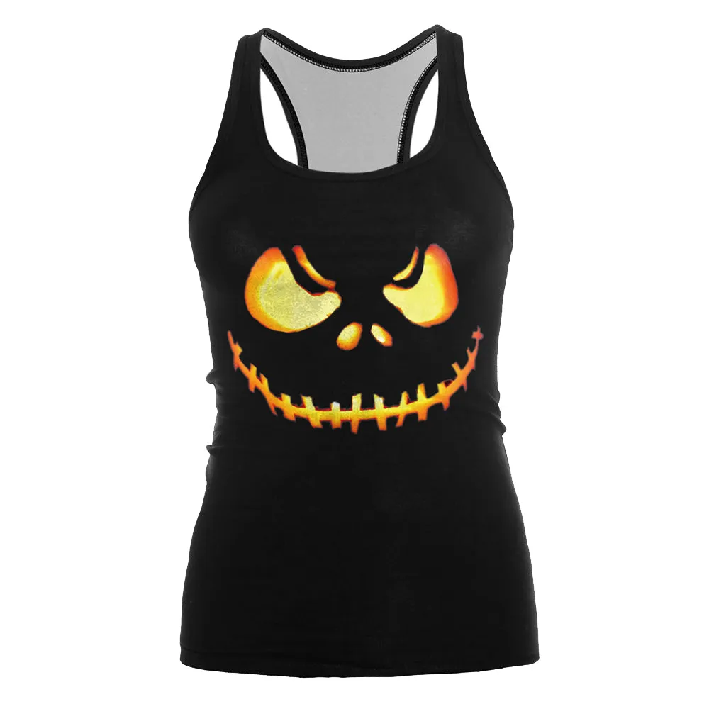 Halloween Spooky O-Neck Cami Top – Stylish & Comfortable
