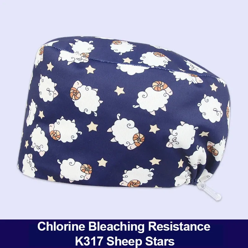 HC - Adjustable Scrub Hat: Silky satin finish, bleach-resistant, and no-fade durability