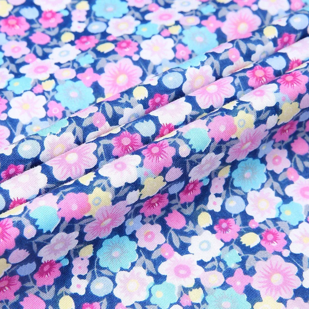 HC - Women’s Scrub Top: 2024 classic fit, 100% cotton, floral print, V-neck for nurses