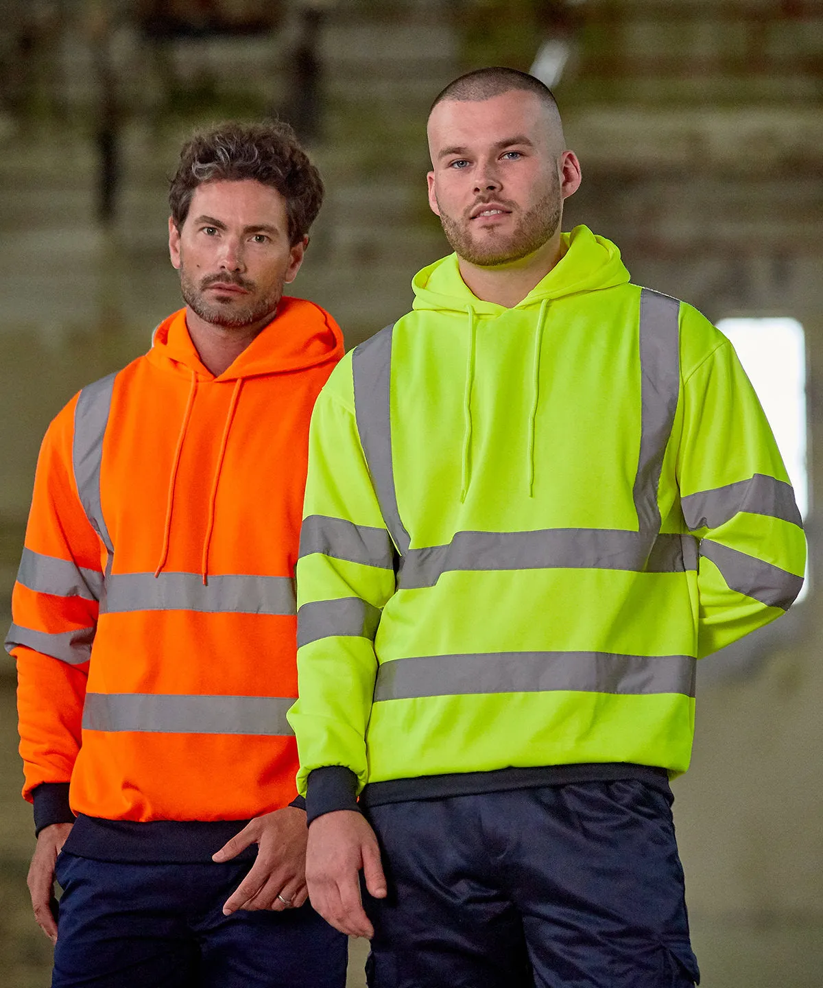 HV Orange/Navy - High visibility hoodie