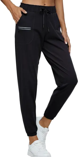 Kcutteyg Womens Joggers with Pockets, Lightweight Quick Dry Athletic Workout Soft Pants for Gym, Yoga, Running