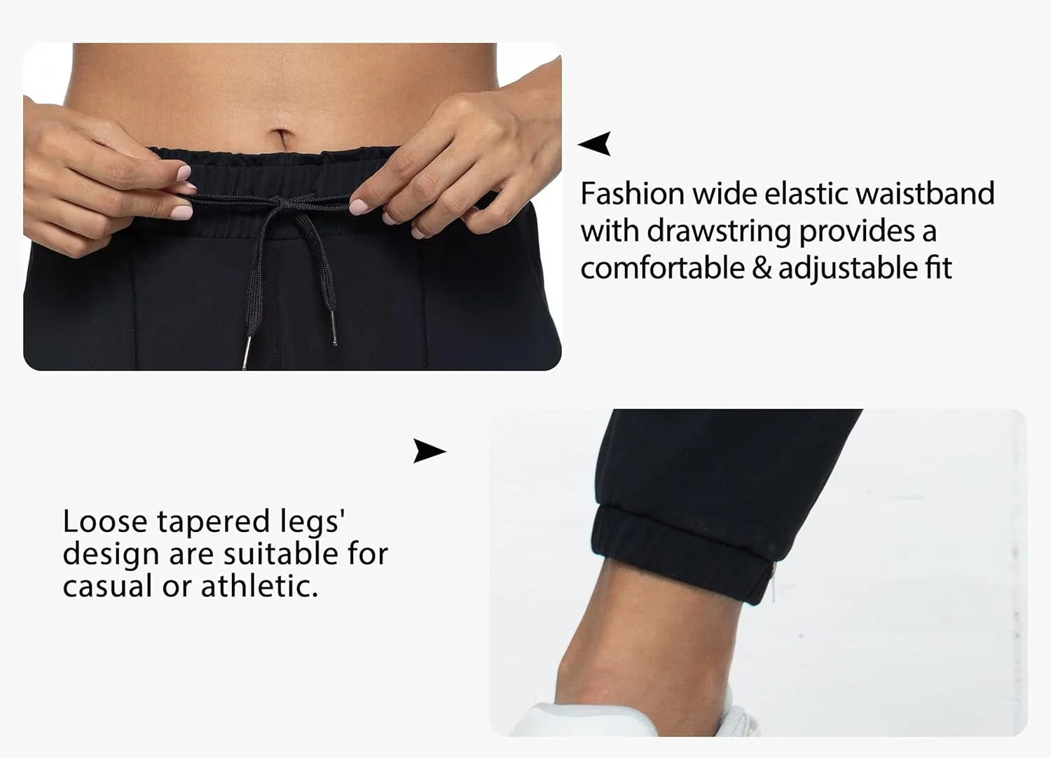 Kcutteyg Womens Joggers with Pockets, Lightweight Quick Dry Athletic Workout Soft Pants for Gym, Yoga, Running