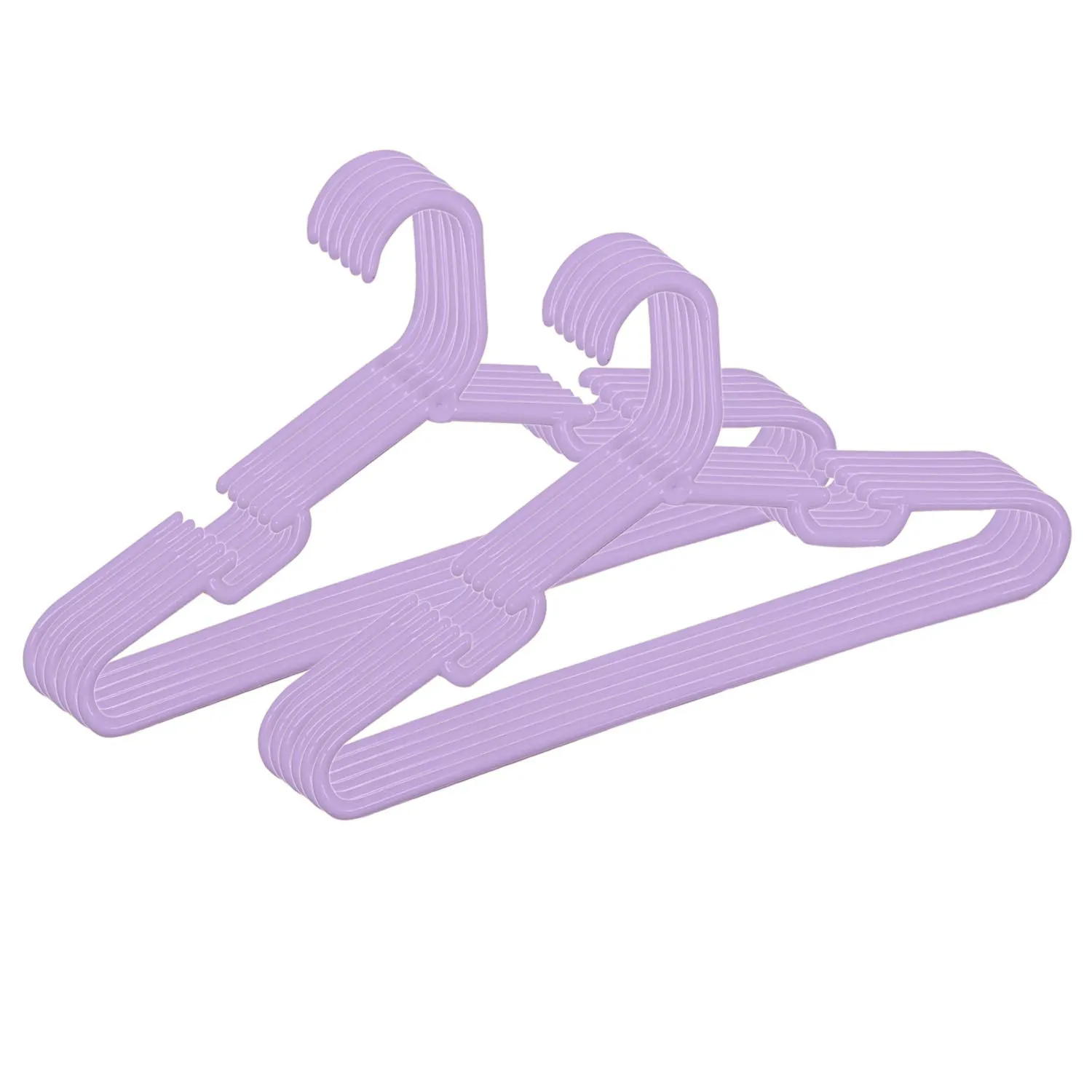 Kuber Industries Plastic 12 Pcs Baby Hanger Set for Wardrobe (Purple)-CTKTC25971