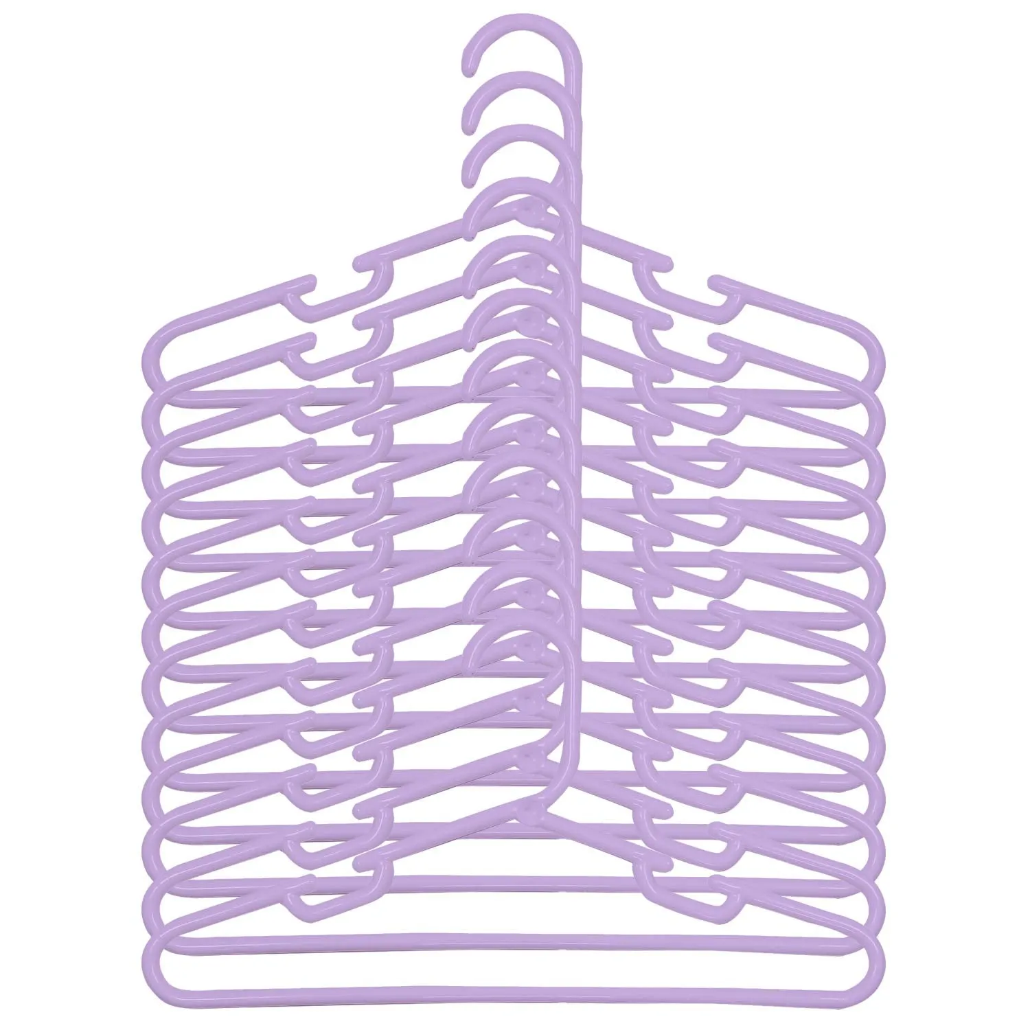 Kuber Industries Plastic 12 Pcs Baby Hanger Set for Wardrobe (Purple)-CTKTC25971