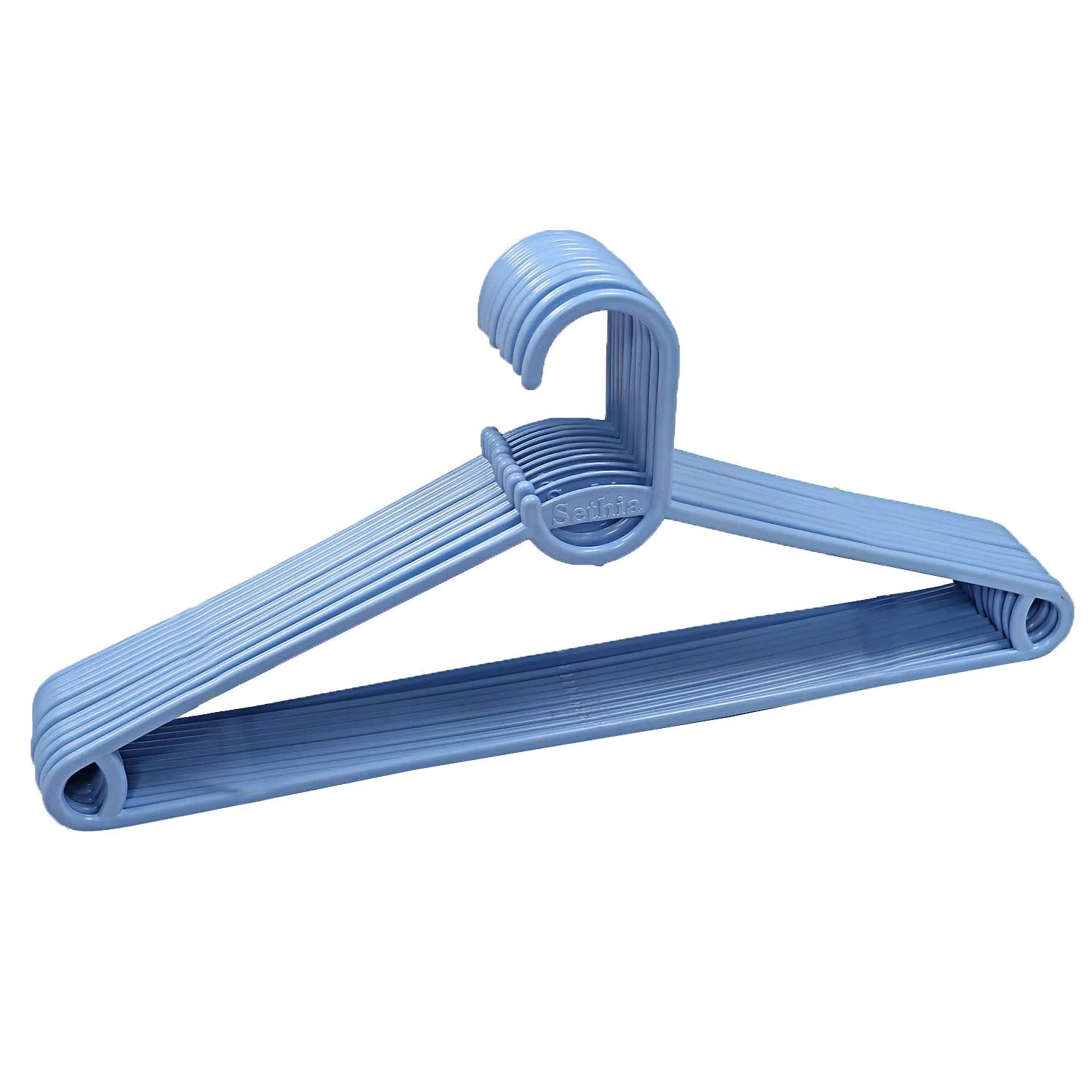 Kuber Industries Silky Hnager Plastic 12 Pieces Hanger Set for Wardrobe (Purple), CTKTC6799