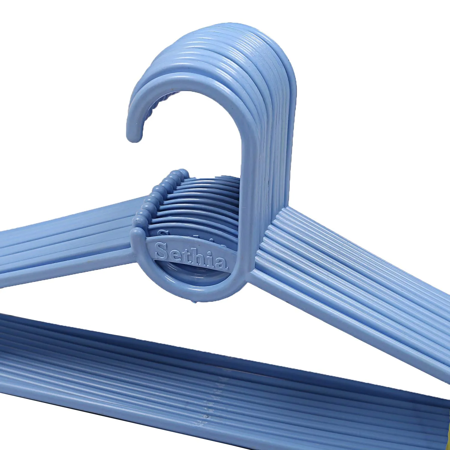 Kuber Industries Silky Hnager Plastic 12 Pieces Hanger Set for Wardrobe (Purple), CTKTC6799