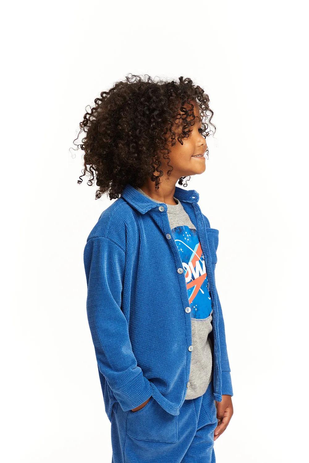 Long Sleeve Peacock Button Down Collar Shirt